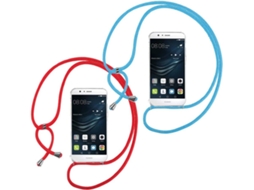 2x Capa Huawei P9 Lite HONGWE. Com corda Transparente, Azul
