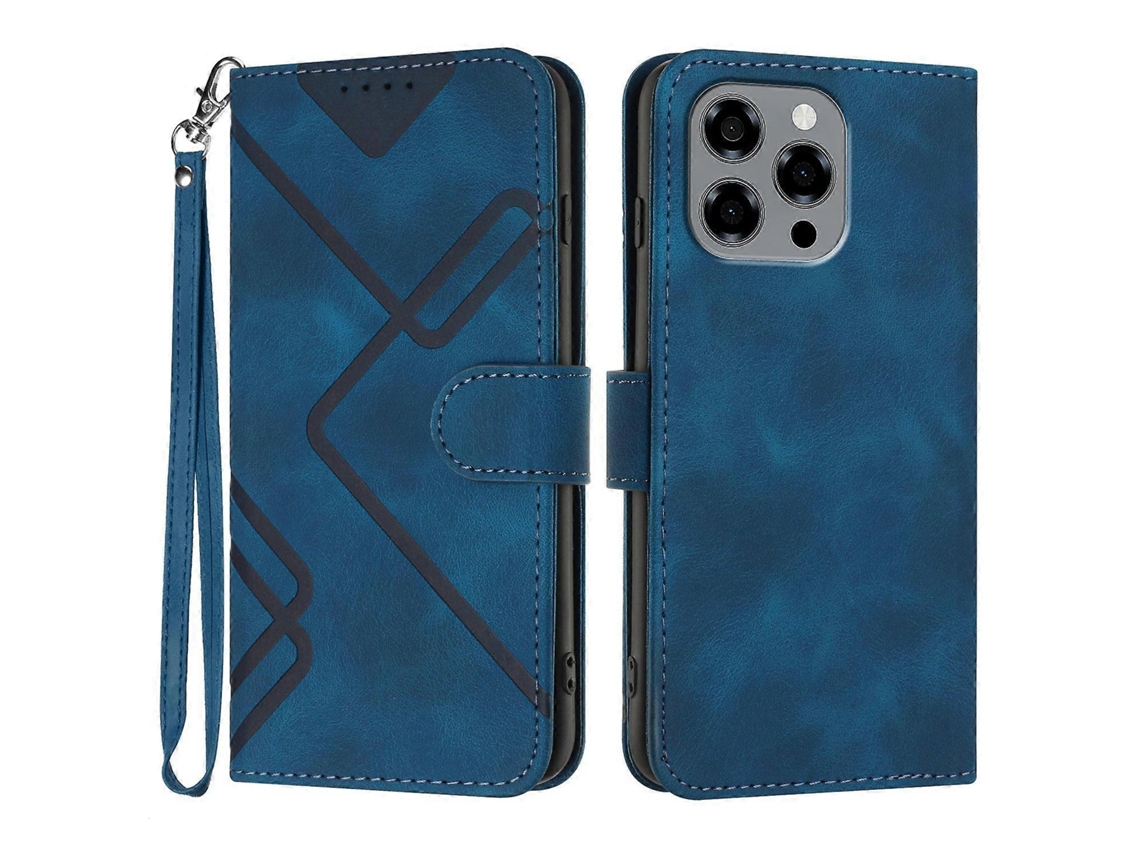 Capa De Couro Com Padrão De Linhas E Toque De Pele Para Doogee Note 58 / Note 58 Pro
