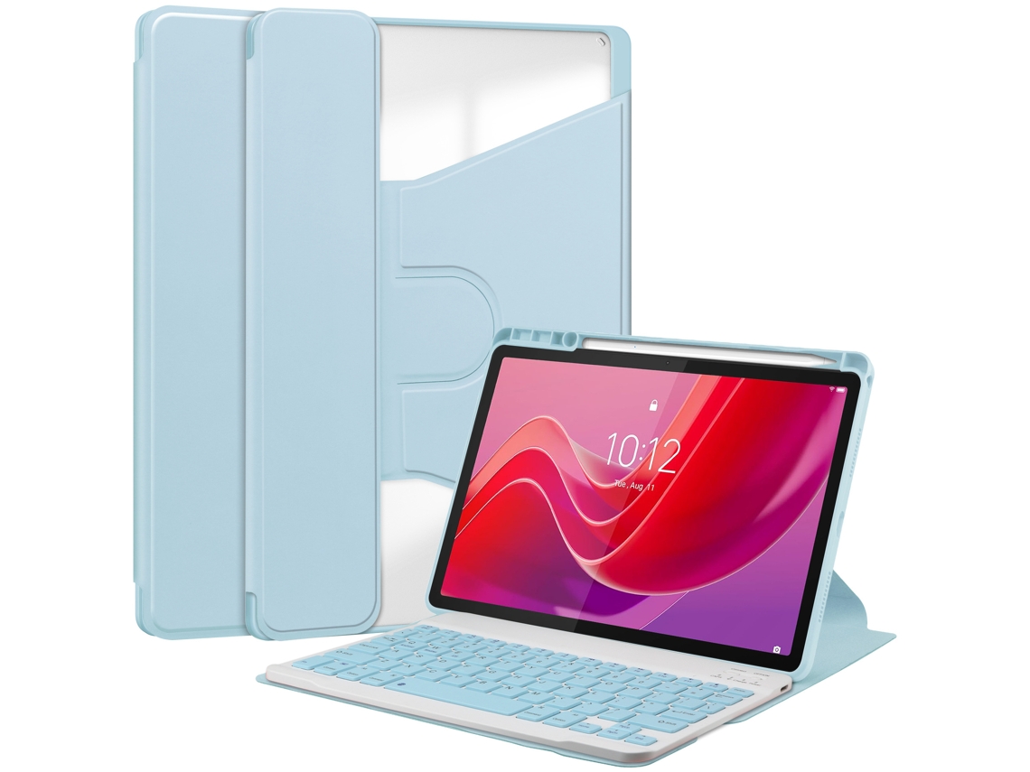 Capa De Teclado Bluetooth Para Lenovo Tab M11 330fu Azul Celeste