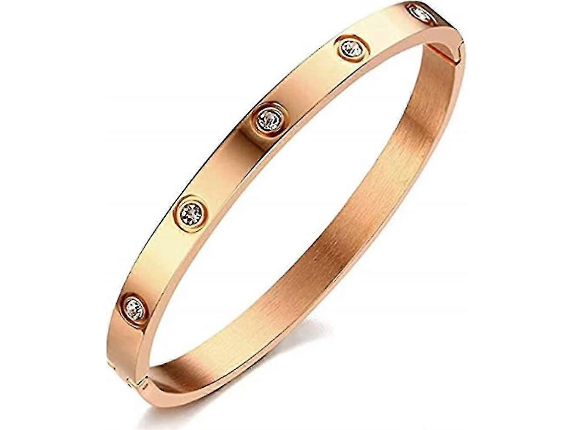 Pulseira Feminina Em Aço Inoxidável, Pulseira Oval Com Cristal, Pulseira Estilo Simples. Nostalgia88