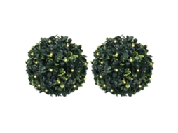 Artificial Boxwood Ball, Artificial Boxwood Balls Vidaxl Verde Polietileno (22 Cm)