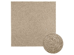 Tapete Vidaxl Bege Polipropileno (120x120 Cm)