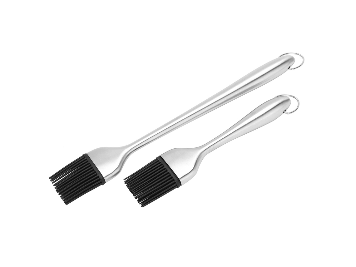 Laxiscreed Escova De Silicone Com Fio De Aço Inoxidável Para Cozedura E Assados
