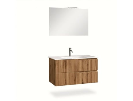 Conjunto de Banheiro de 4 Peças Venere Carvalho 100Cm AQA DESIGN