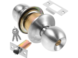 Fechadura De Maçaneta Homoyoyo, Fácil De Limpar, Com Conjunto De Chaves, Em Aço Inoxidável, Formato Esférico, Para