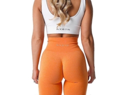 Calcinha Legging Nv Sem Contorno: Design Minimalista, Conforto Leve E Ajuste Flattering Para Academia Laranja Queimado