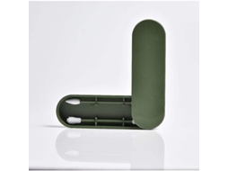 Fasst cepillos de Algodón Reutilizables de Doble Cara Ecológicos Con Caja de Almacenamiento Color Verde Oscuro CUIDADOS