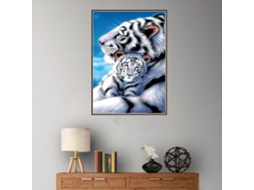Kit De Pintura Com Strass 5d Tigre Bordado Diy Decoracao De Parede