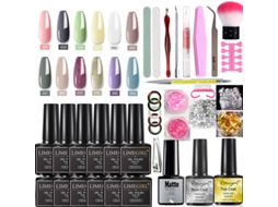 Kit De Lâmpada Uv/led Para Unhas E Esmalte Em Gel De 54w: Conjunto Completo De Ferramentas Para Iniciantes, Inclui Adesivos E Decorações Para Unhas.c2