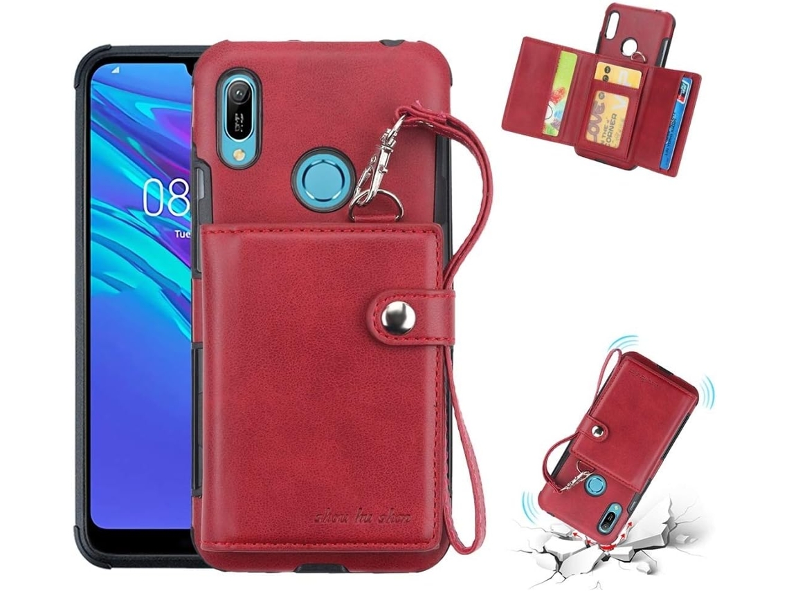 Capa Protetora Para Celular Compatível Com Huawei Y6 (2019), À Prova De Choque, Em Pc + Tpu.