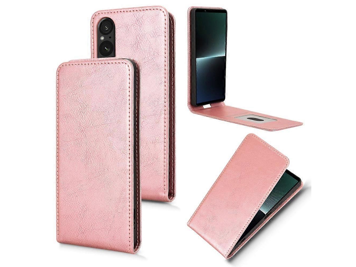 Capa De Couro Com Flip Vertical Magnético Para Celular