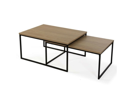Conjunto de 2 mesas VERSA Lasse 80 x 40 x 60 cm