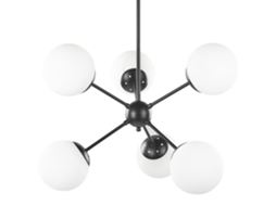 Candeeiro De Teto Adawro Metal Preto/branco