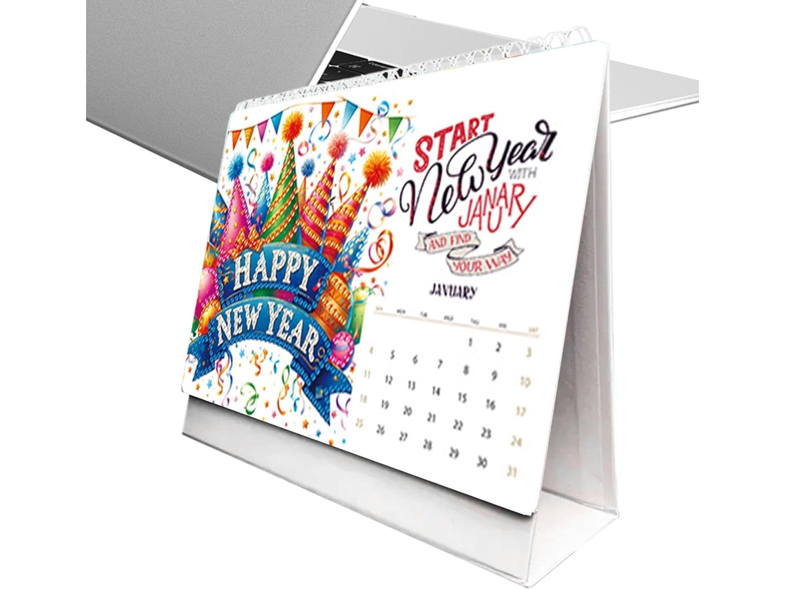 Calendário De Mesa 2026, Agenda Com Decoração Brilhante| Para Casa, Planejador Mensal, Acessórios De