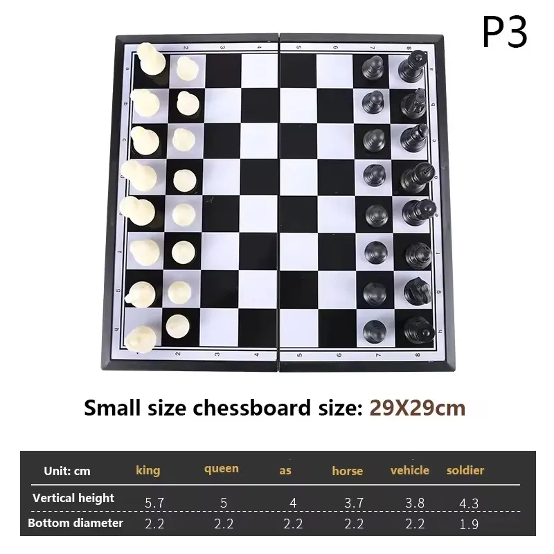 Jogo De Xadrez Magnético Dobrável (29x29cm), Feito De Plástico, Educativo, Adequado Para Adultos, Crianças E Iniciantes.