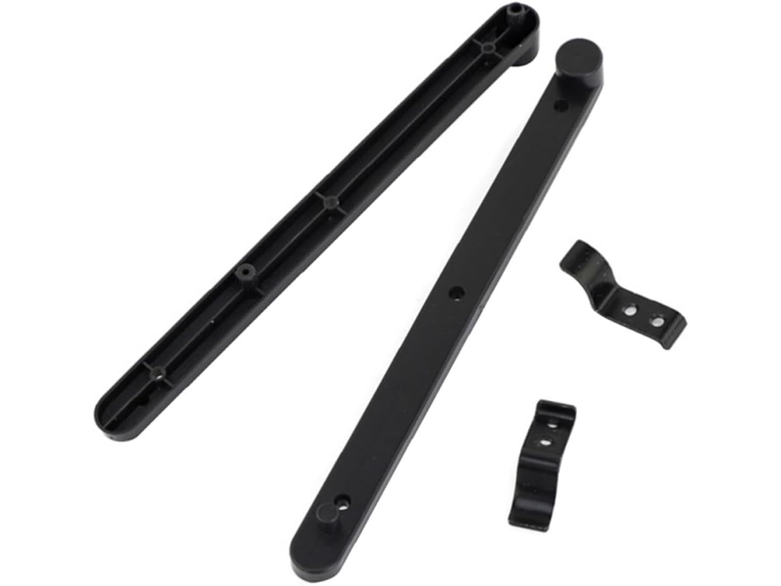 Conjunto De 2 Trilhos Laterais Ocultos Para Portas Articuladas Armário, Na Cor Preta