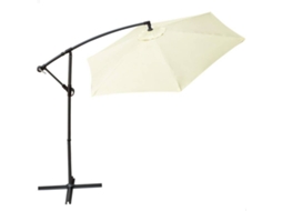 Guarda-sol excêntrico Banana 300 cm creme AKTIVE