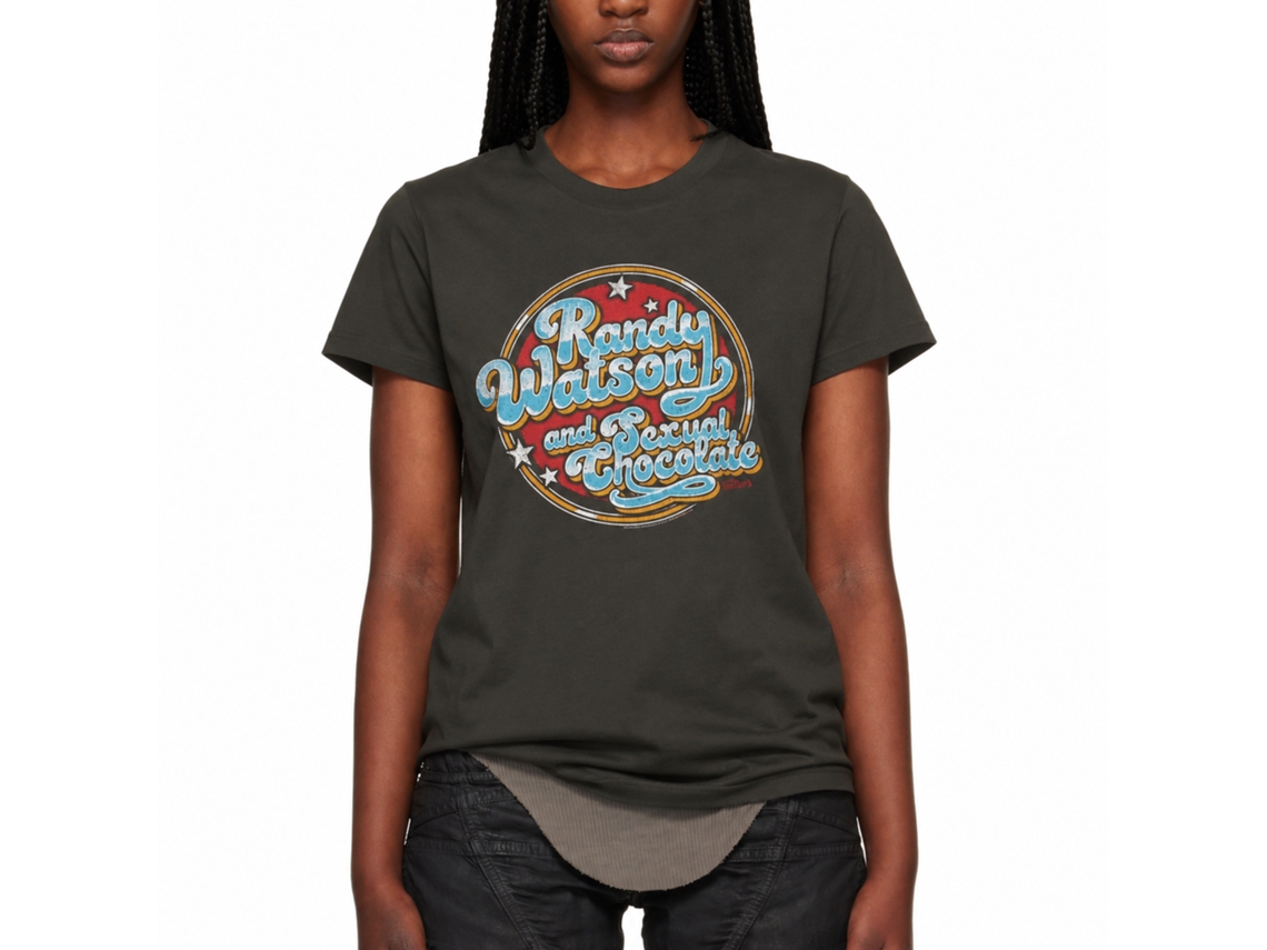 Rockinstone Coming To America Cta Randy And Chocolate Solid Smoke Adult T-shirt Size:l