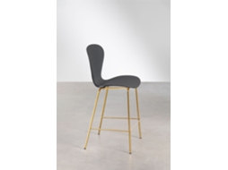 Pacote de 2 bancos altos Sklum em poliéster dourado, 65 cm