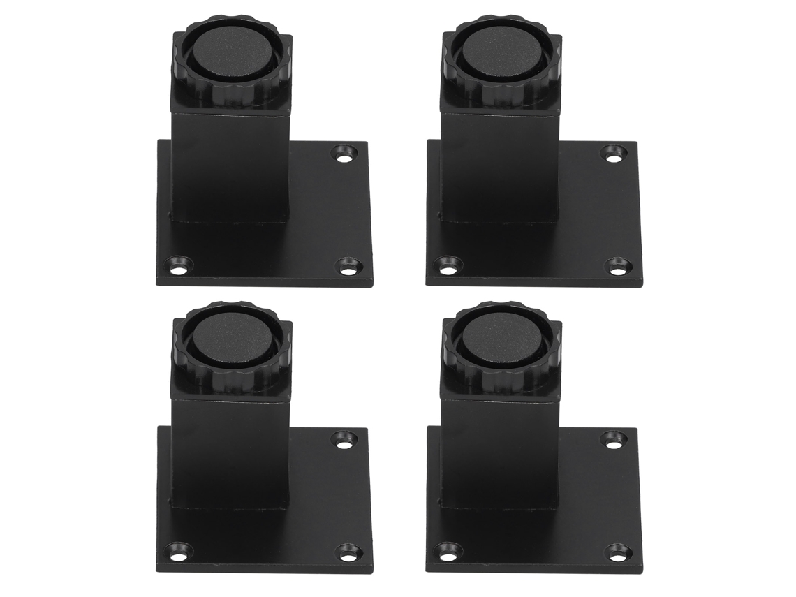 Primerox 4pcs Perna de Móvel Ajustável Altura Liga de Alumínio Quadrada para Sofá Armário 60mm