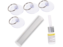 Kit De Reparo De Para-brisa Em Abs E Borracha Para Rachaduras E Lascas