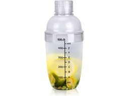 Shaker de coquetel Nova Line plástico 500ml com escala, design destacável | S/MARCA