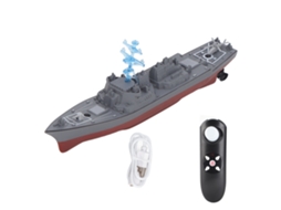 Mali barco de Combate Controle Remoto 2.4ghz Mini Navio Militar Simulação Brinquedo para Crianças 803a