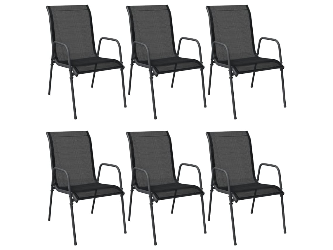 Garden Chair, Garden Chairs Vidaxl Preto Aço (n/a)