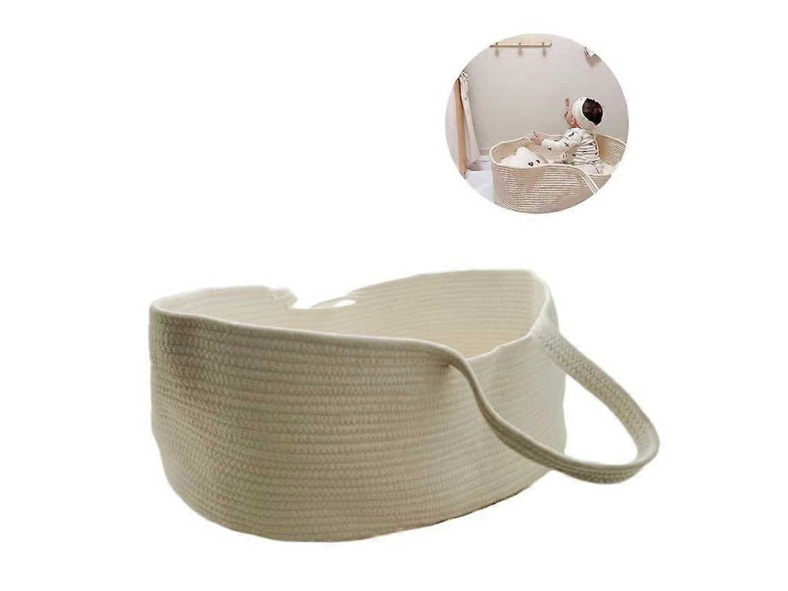 Cesta De Bebê Algodão Tecido Portátil, Berço (esbranquiçado)