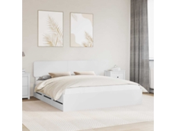 Vidaxl Estrutura da Cama Branco 180 X 200 Cm Madeira Engenheirada