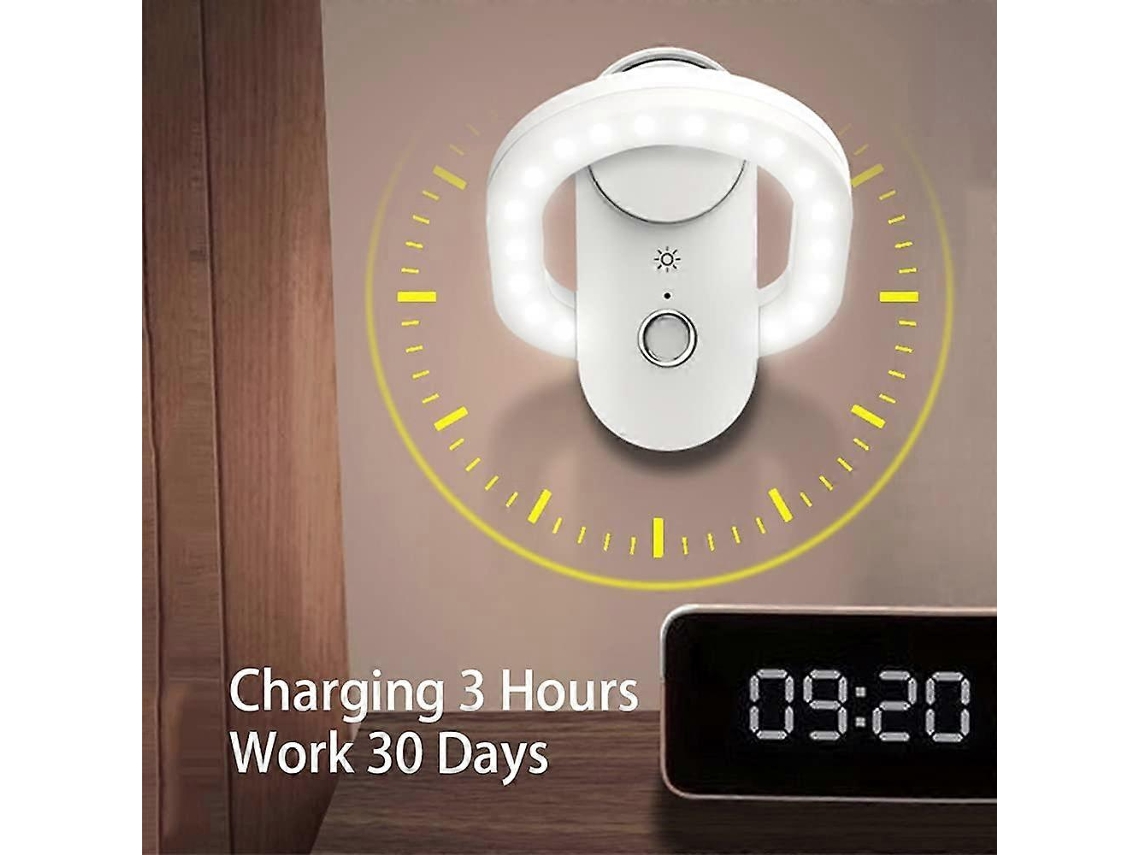 Lurelia, Luz Noturna Led, Sensor Pir, Recarregável Usb, Auto, Quarto, Casa Banho, Compacta