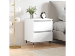 Vidaxl Mesa De Cabeceira 40x35x50 Cm Derivados De Madeira Branco