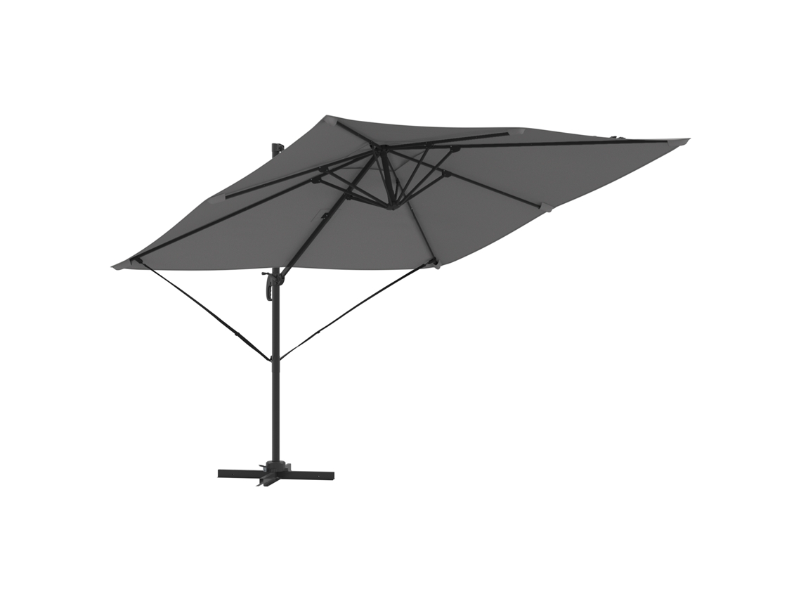 Conjunto 1 Parasol Roma Vidaxl Antracite Poliéster (286 X 284 X 265 Cm)