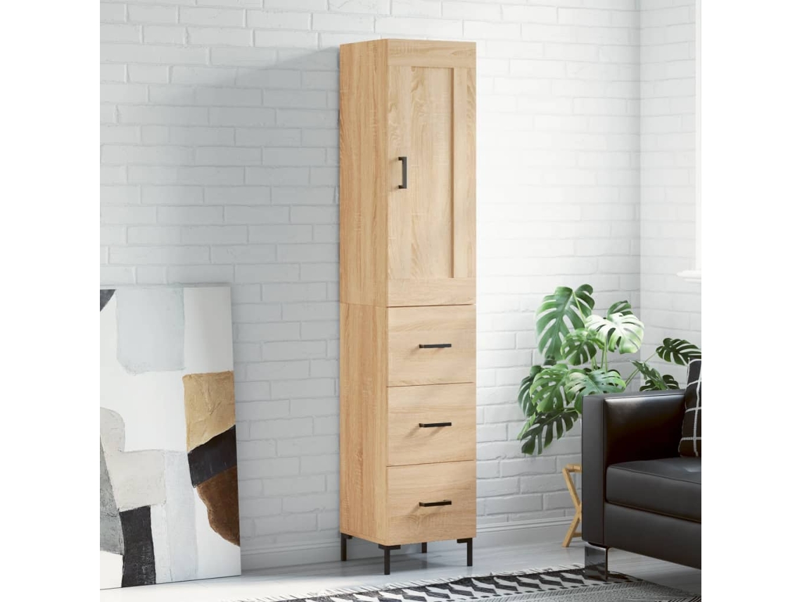 Armario alto 34,5x34x180 cm Madera procesada Roble Sonoma