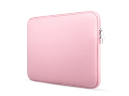 Capa Protetora De Neoprene Para Laptop De 14 A 15 Polegadas, Rosa Claro.