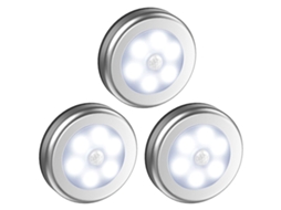 Lurelia Conjunto De 3 Holofotes Led Inf Com Sensor De Movimento E Luz Noturna