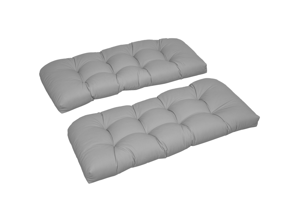 Almofada Dupla Para Banco (adequada Para Uso Interno E Externo, Com Design De 8 Costuras) Eoocoo
