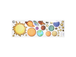 Adesivos de parede removíveis com padrão de planetas do Sistema Solar da Baok para decoração de casa faça você mesmo