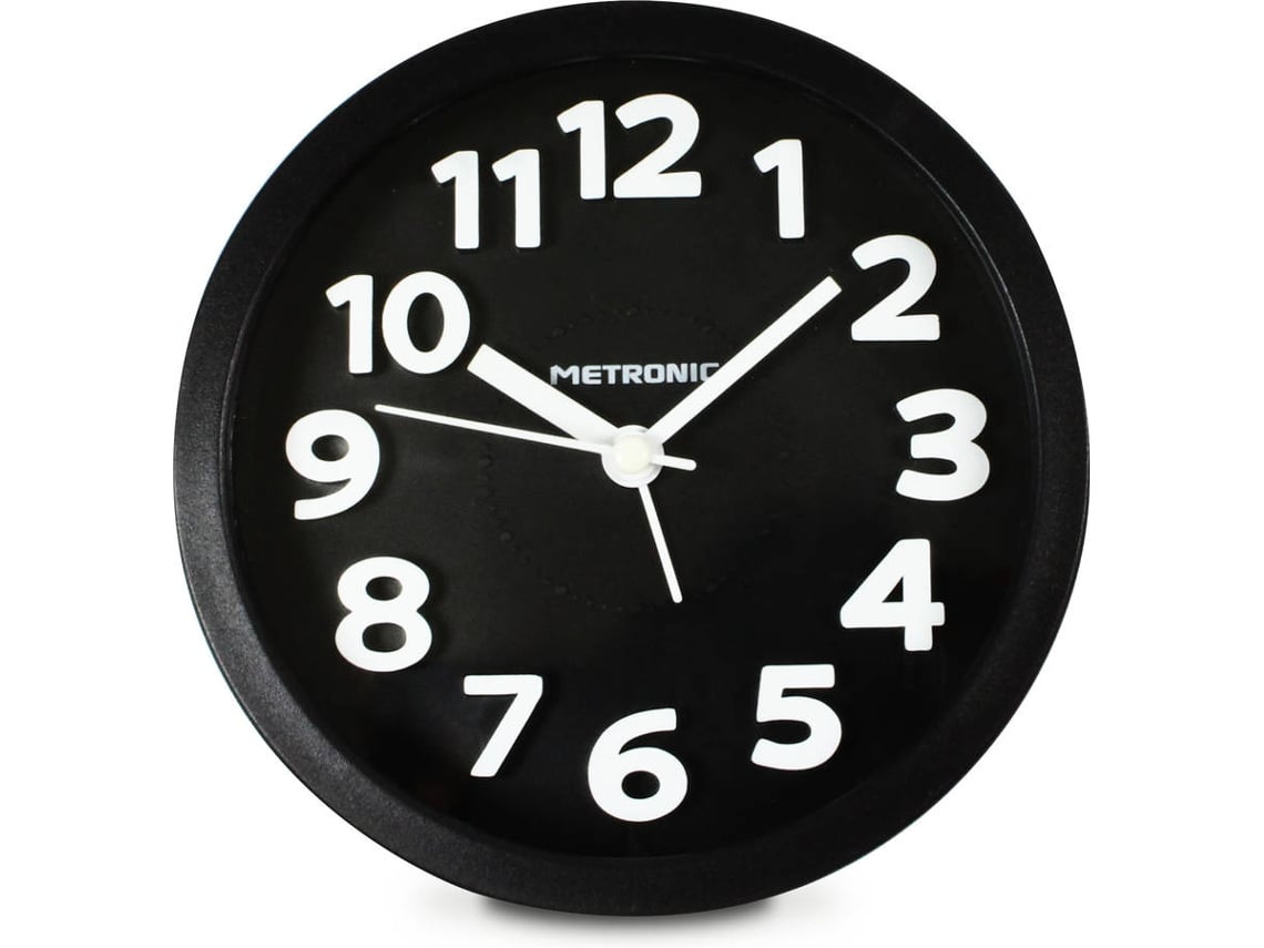 Relógio Despertador METRONIC Clássico Preto