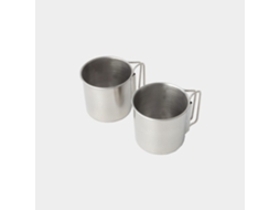 Conjunto de Panelas de Camping 6 Peças Aço Inox Portátil