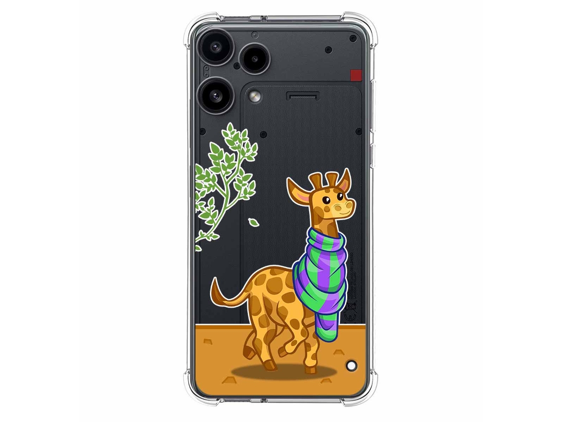 Capa Tumundosmartphone Transparente De Silicone À Prova De Choque Para Nothing Phone 3a Lite 5g Com Estampa De Girafa