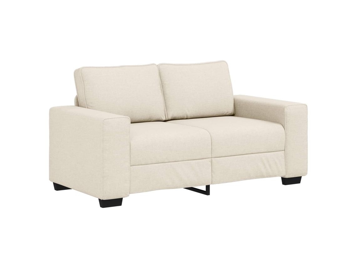 Vidaxl Sofá Para 2 Pessoas Bege 160 Cm Tecido De Mistura De Linho