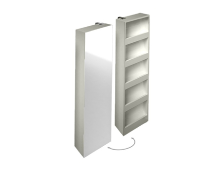 Móvel Estante Rotativo com Espelho 40X15X150 Chic Ral 1014 PADIMAT