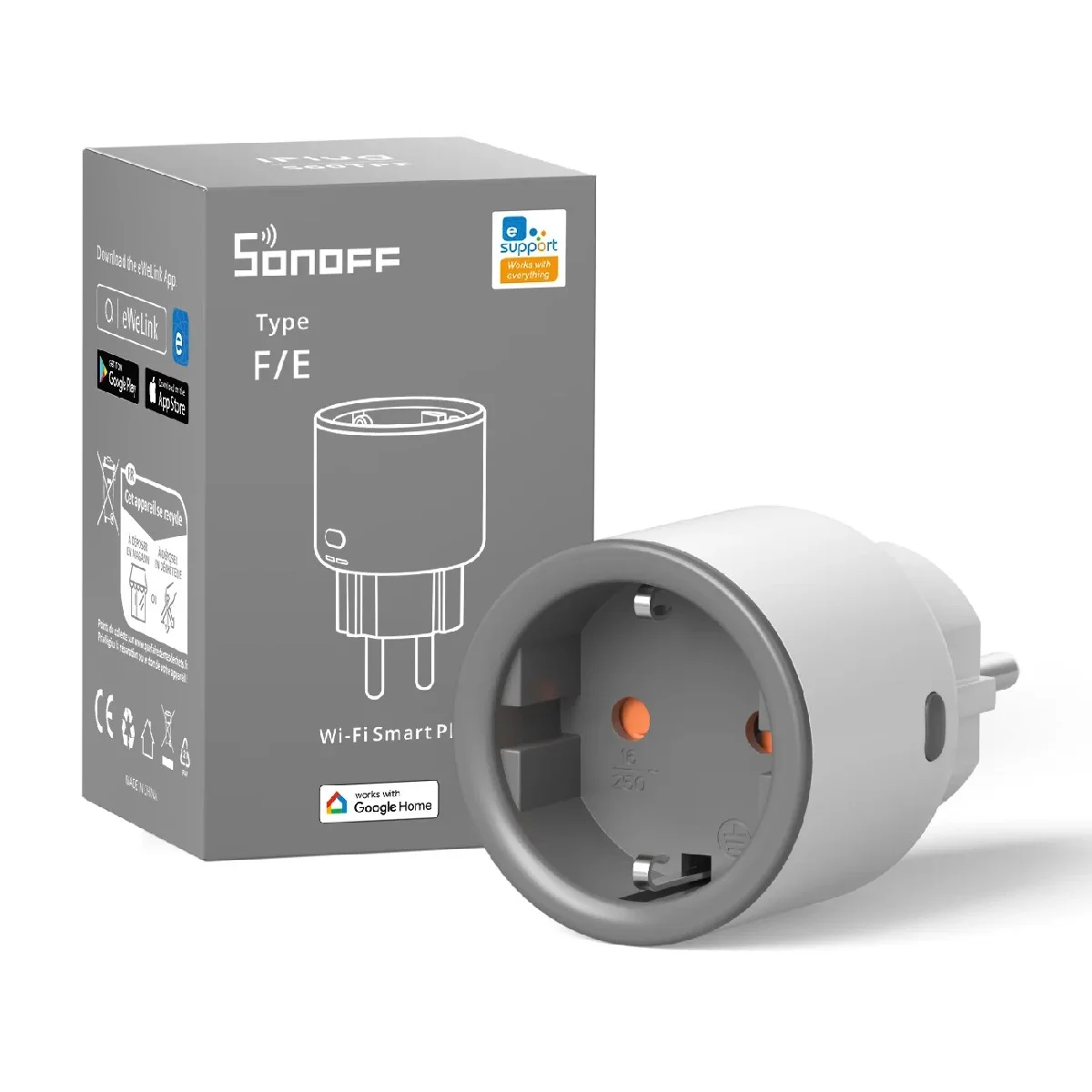 Tomada Inteligente Wifi SONOFF S60-Tpf Branca