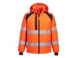 Jaqueta Softshell Acolchoada de Alta Visibilidade Eco | Laranja Trabalho/Preto / P