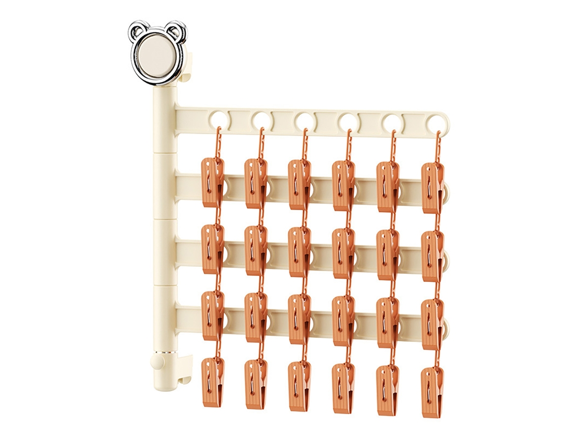 Rack de meias dobrável com múltiplos clips 4 camadas S/MARCA