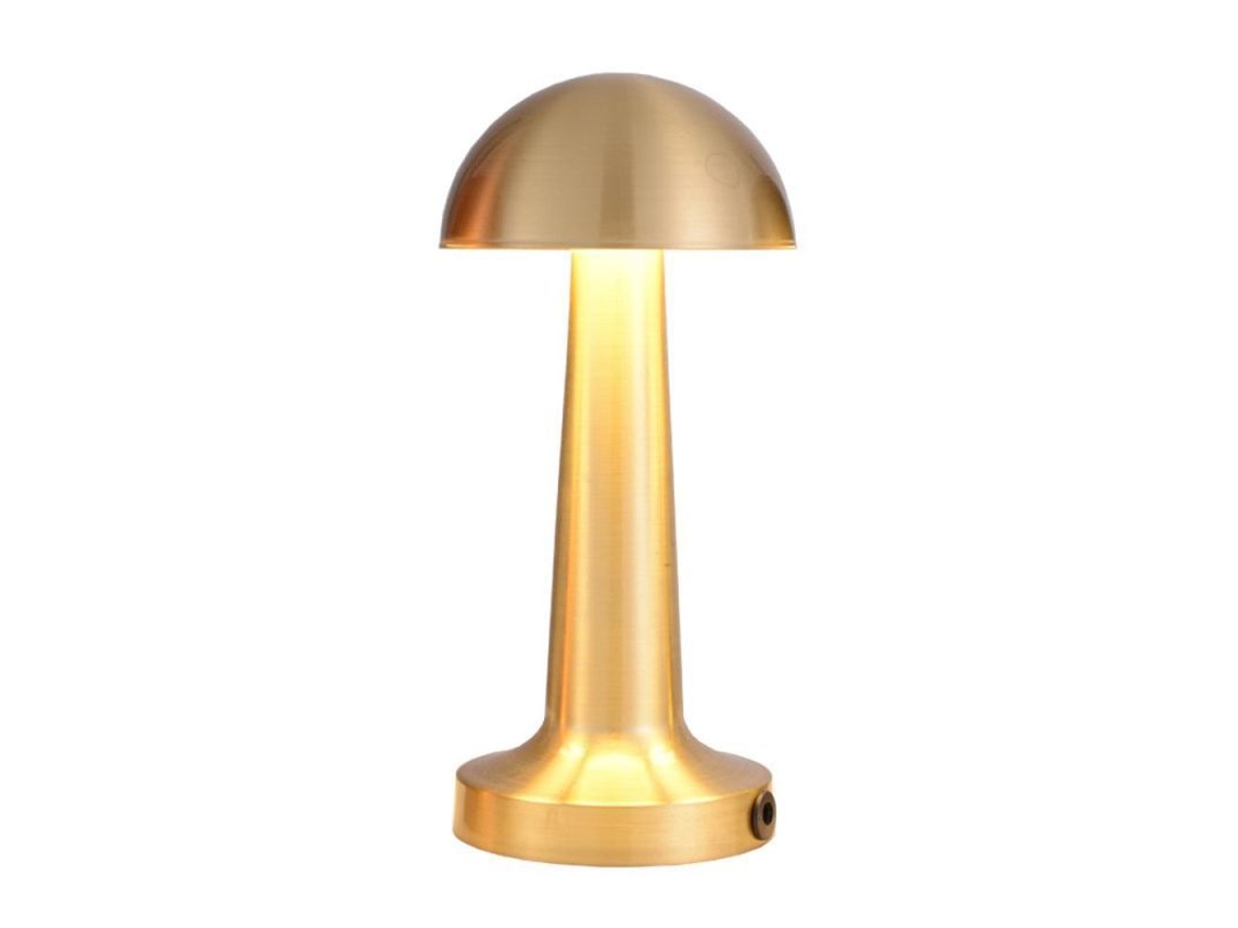 Lâmpada de Mesa Sem Fio Usb Recarregável Led Dimmable Touch para Quarto Lclgold Ouro