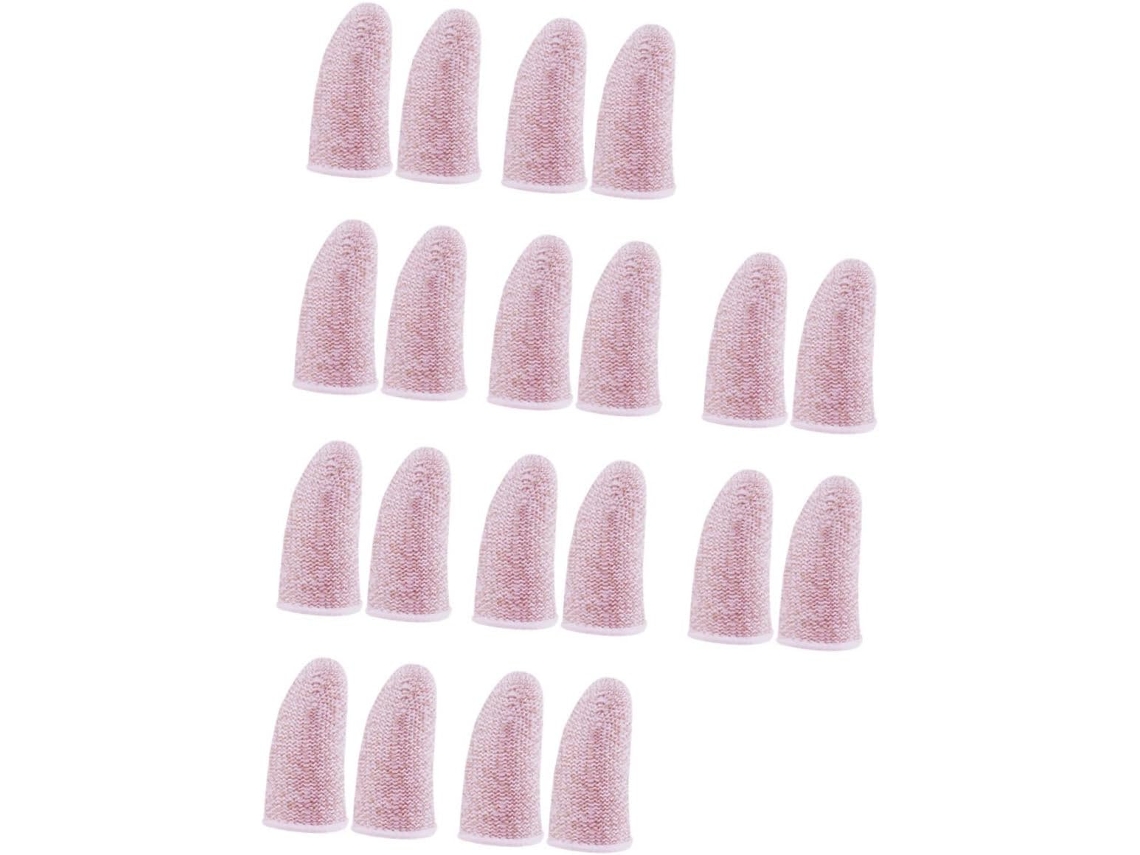 Protetores De Dedo Para Jogos Packove Em Fibra Carbono Antitranspirante, 13 Pares, Cintura Elástica Unissex, Rosa