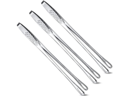 Pinça para grelha Rebe - Conjunto de 3 peças em aço inoxidável, utensílio de cozinha para churrasco e culinária.