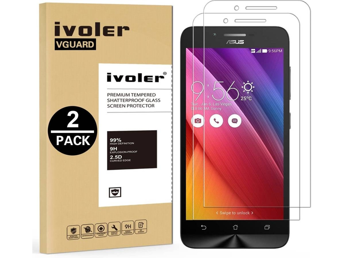 2x Película Vidro Temperado Asus Zenfone Go ZC500TG 5.0 HONGWE.